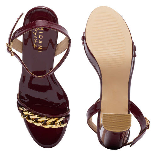 Cherry Embellished Ankle Strap Heels